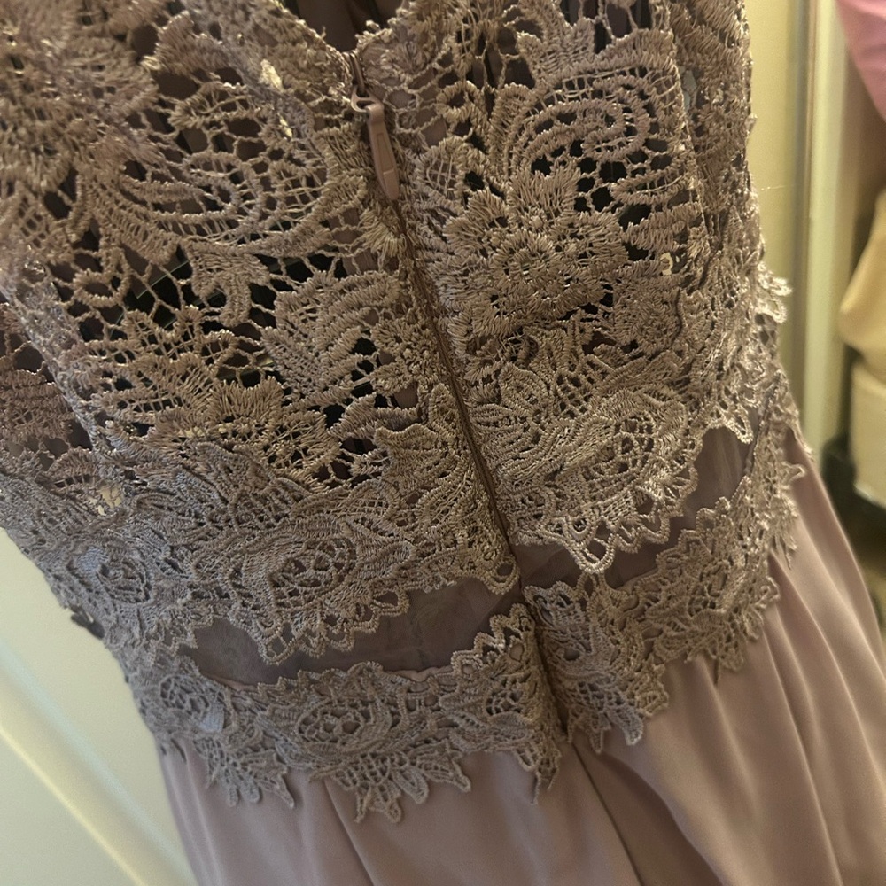 Soieblu Lace High Low Dress in Mauve - Picture 3 of 7